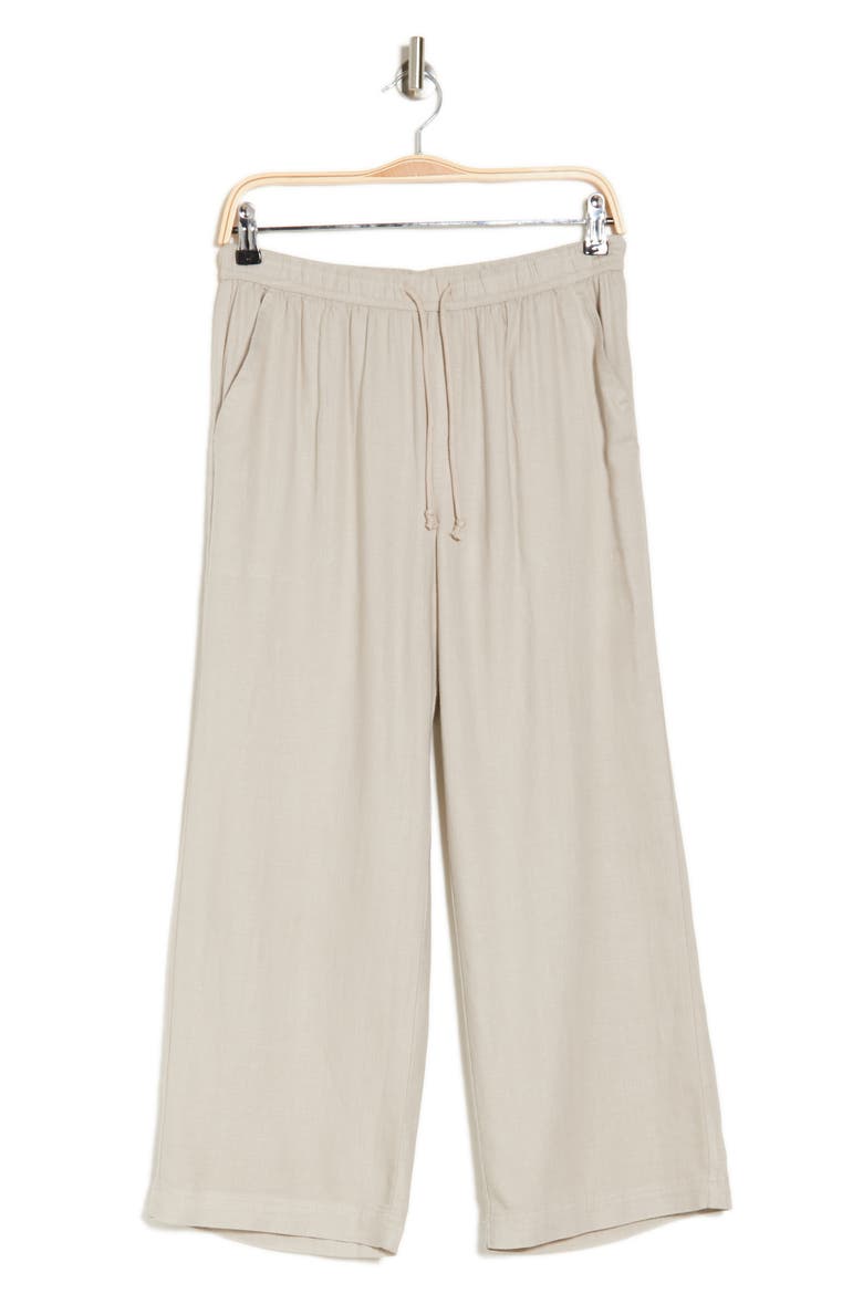 Sorrento Crop Wide Leg Pants, Alternate, color, ALMOND