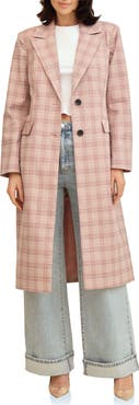 Avec Les Filles Plaid Martingale Coat