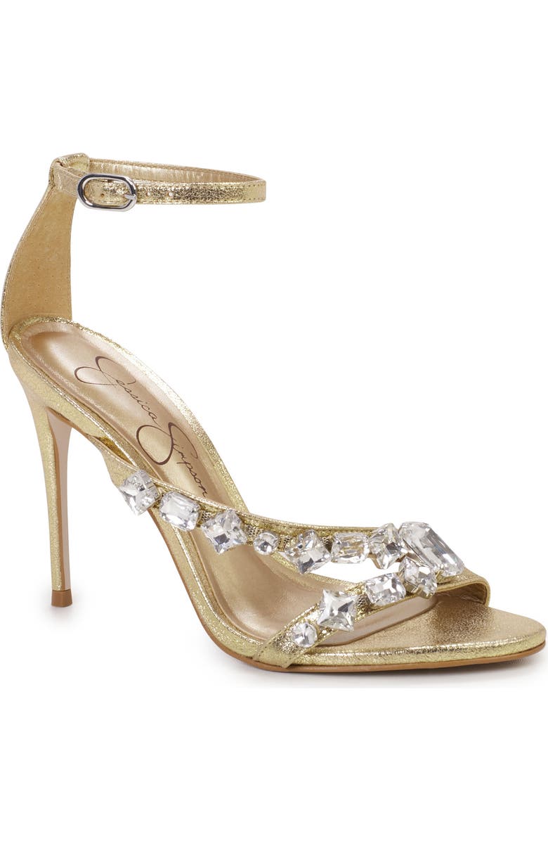Jessica Simpson Raela Ankle Strap Sandal, Main, color, Gold