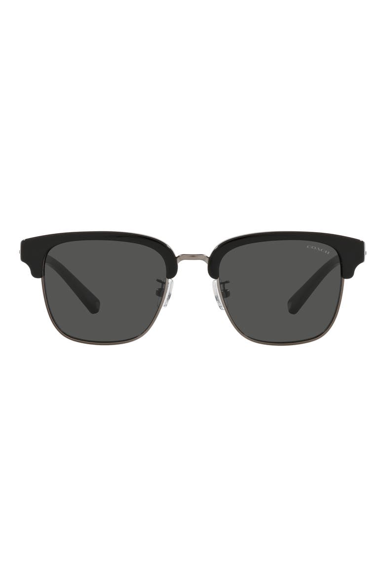 52mm Square Sunglasses, Main, color, BLACK GUNMETAL