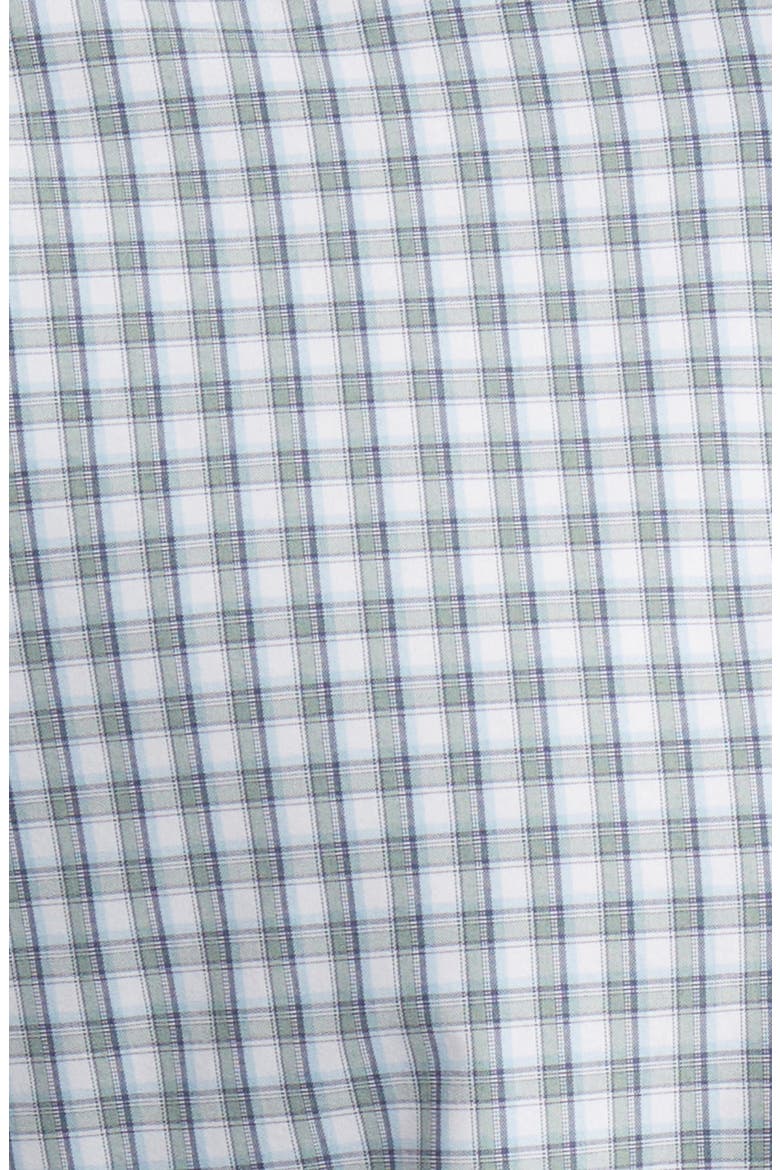 Crown Crafted Cole Check Performance Button-Down Shirt, Alternate, color, SAGE FOG