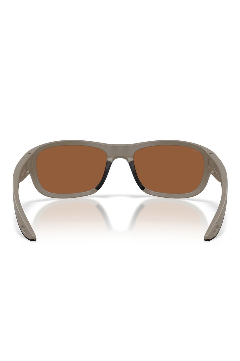Clipperton 58mm Polarized Rectangular Sunglasses, Alternate, color, SAND / COPPER SILVER 580G