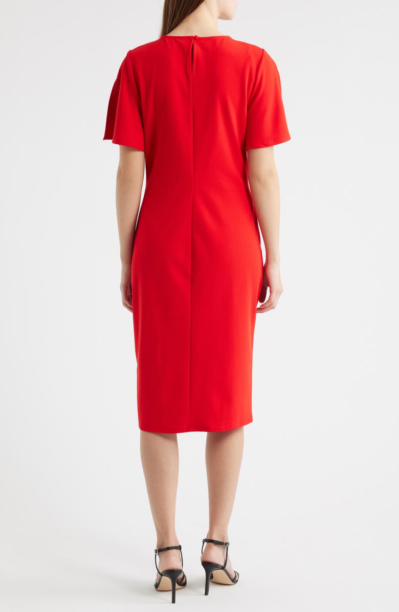 Friends Like These Twist Front Midi Dress, Alternate, color, Red