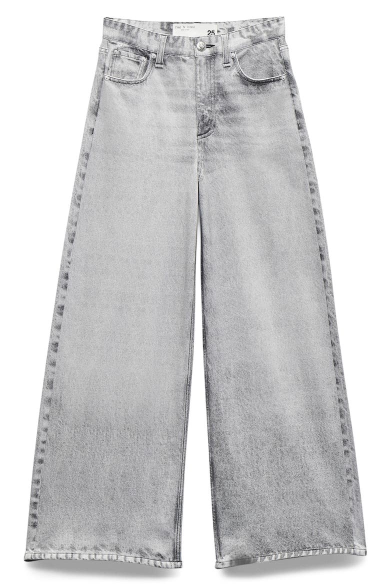 rb Miramar Sofie High Waist Ankle Wide Leg Terry Sweatpant Jeans, Alternate, color, ICYGR
