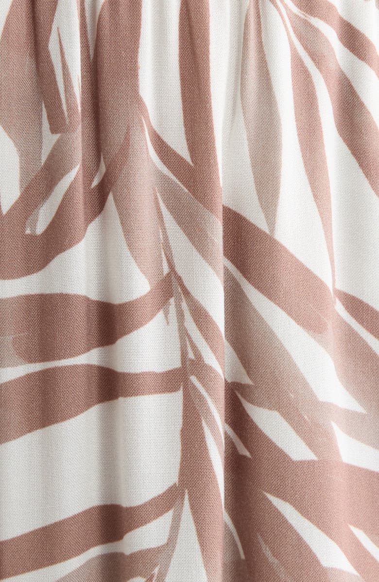 Elan Strapless Smocked Bodice Cover-Up Jumpsuit, Alternate, color, Neutral Bali