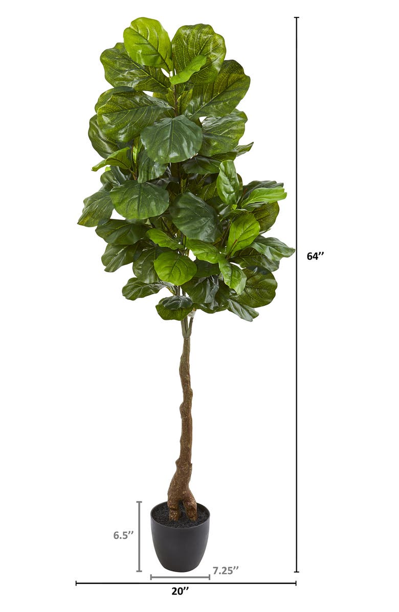 NEARLY NATURAL 64" Fiddle Leaf Artificial Tree, Alternate, color,