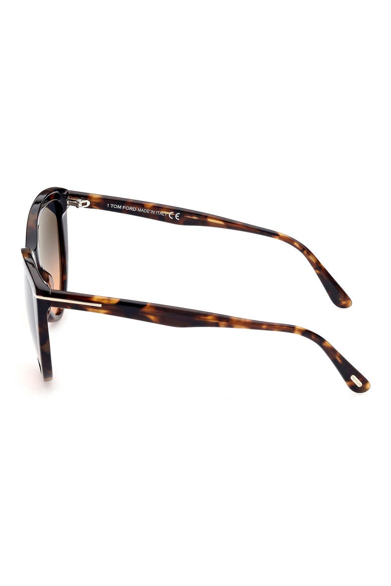 Isabella-02 56mm Gradient Cat Eye Sunglasses, Alternate, color, COLHAV/ GRNG
