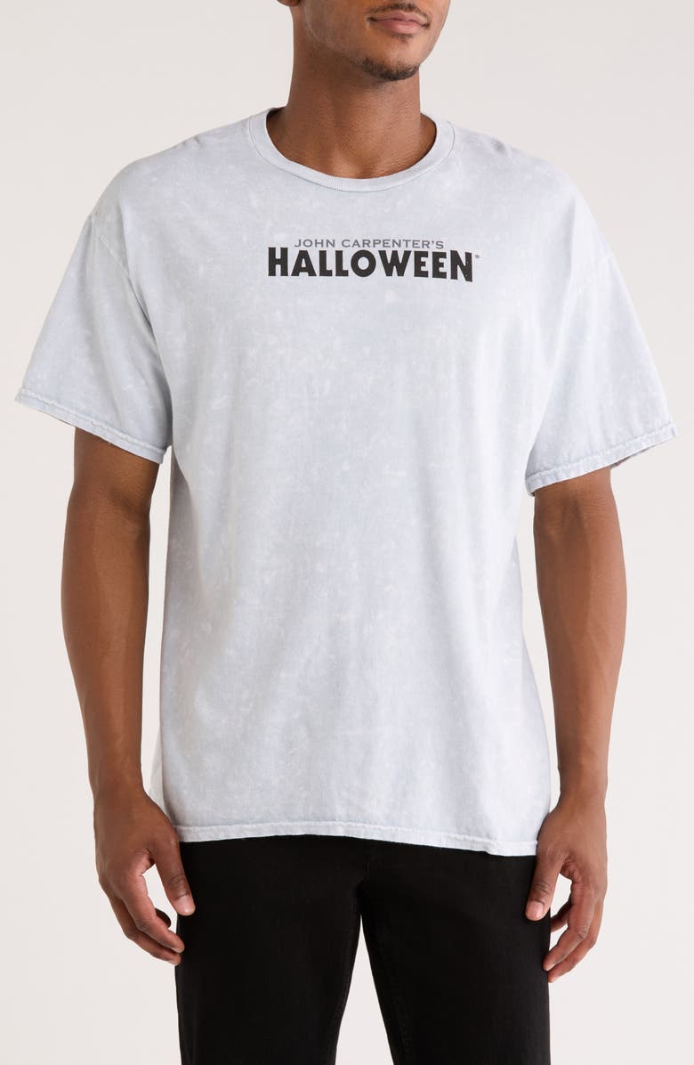 Philcos Halloween The Night Cotton Graphic T-Shirt, Main, color, Ice Grey Mineral