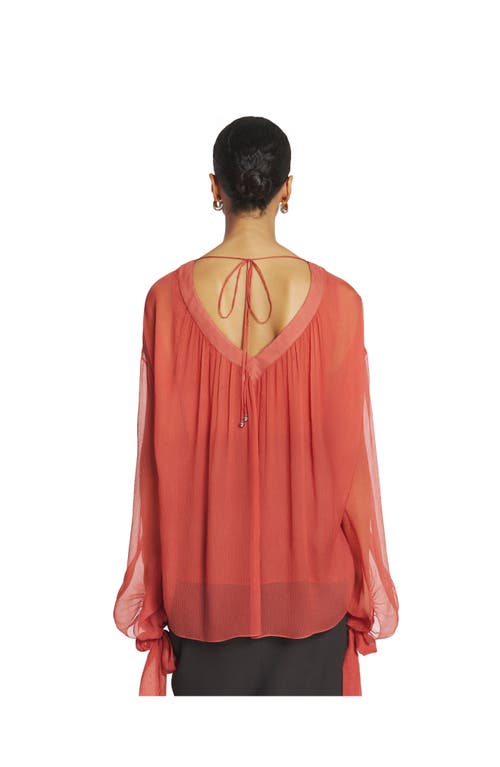 Lanvin Gathered Blouse In Silk Crepon