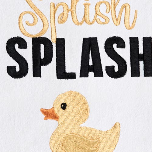 C & F Home C&f Home Splish Splash Kitchen And Bathroom Embroidered Hand Towel In White