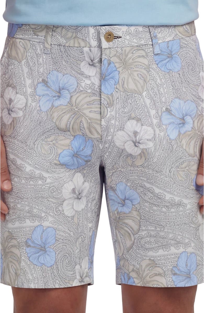 Lords of Harlech Tropical Paisley Mens Flat Front Short, Alternate, color, Tropical Paisley Natural