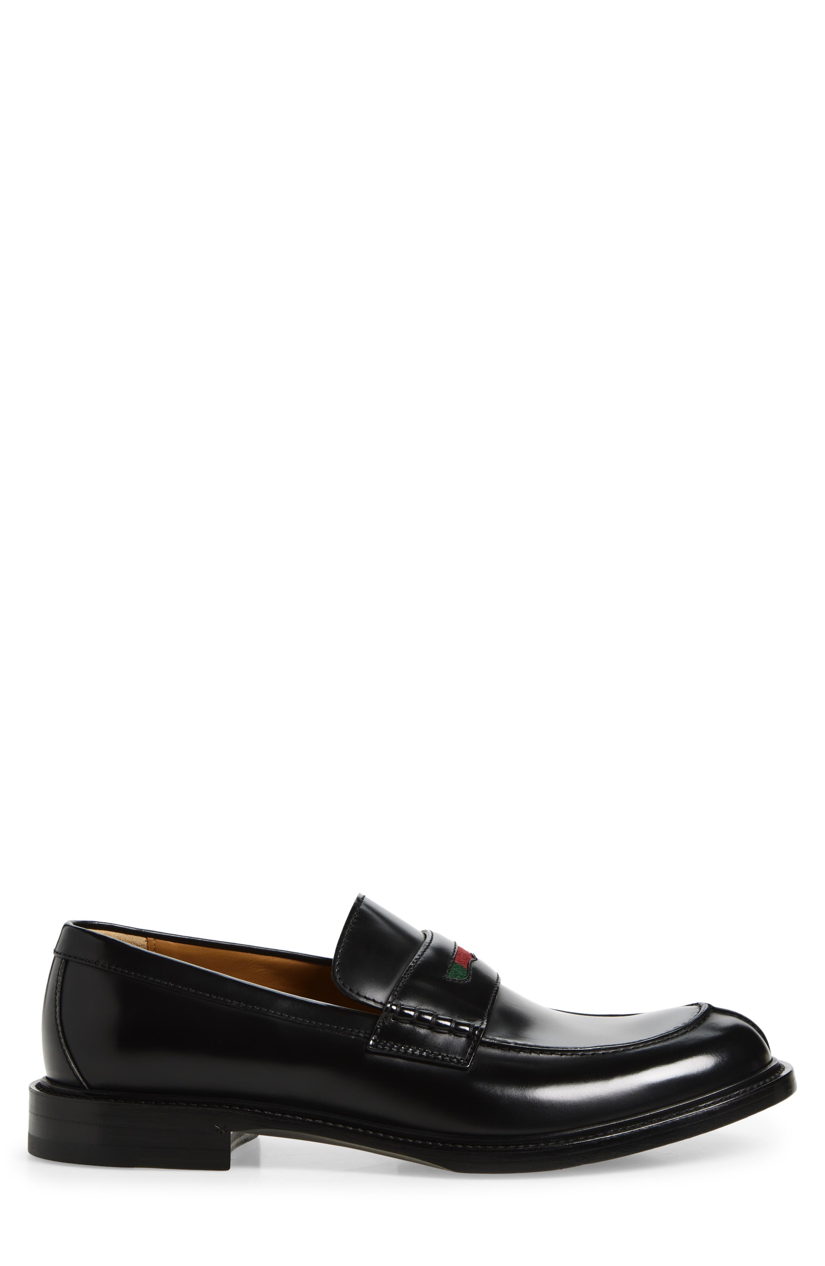 Gucci William Penny Loafer, Alternate, color, Black