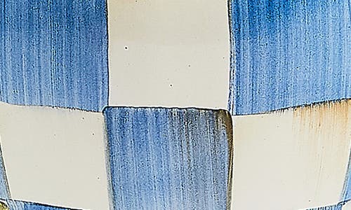 Mackenzie-childs Mackenzie Childs Royal Check Great Ceramic Vase In Blue