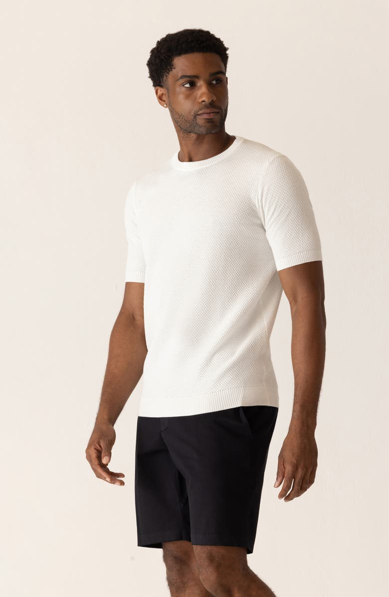 DEKE Modern Texture Knit T-Shirt, Alternate, color, White