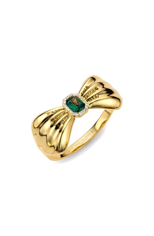 Kurt Geiger London Bow Hinged Bracelet In Gold