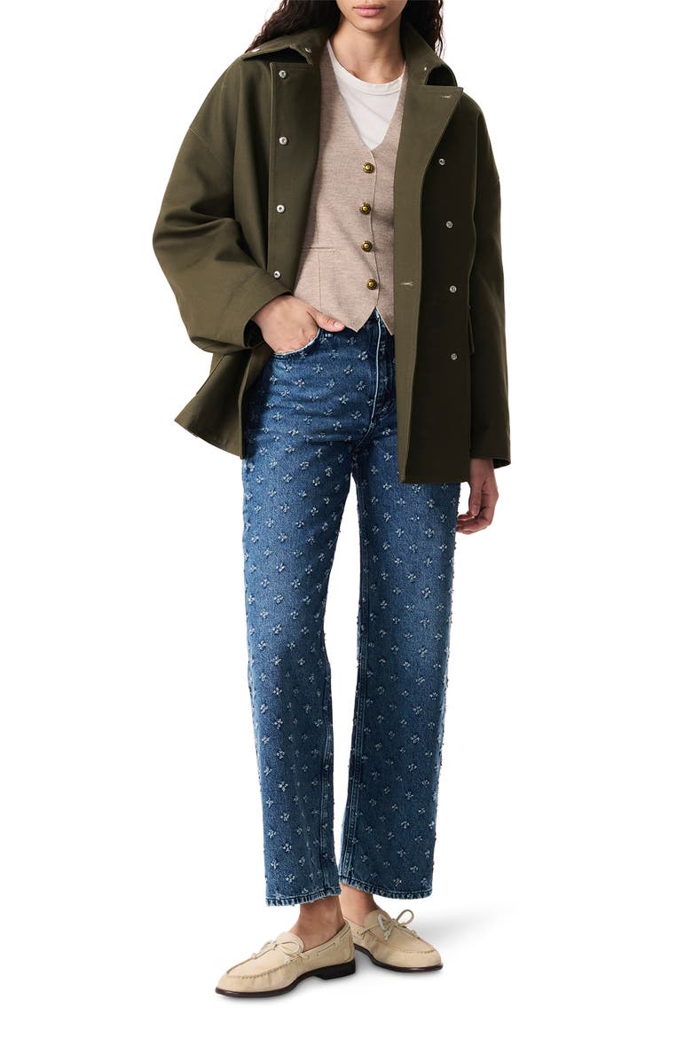 Clip Dot High Waist Relaxed Straight Leg Jeans, Alternate, color, VINTAGE