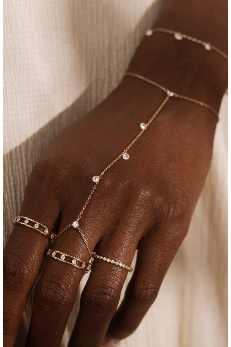 Dew Drop Hand Chain, Alternate, color, Gold Vermeil