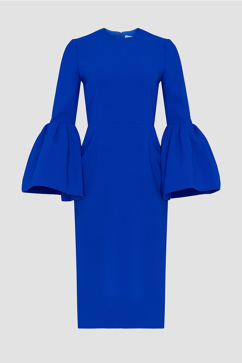 Margot Round Neck Long Sleeve Midi Dress, Alternate, color, Iris