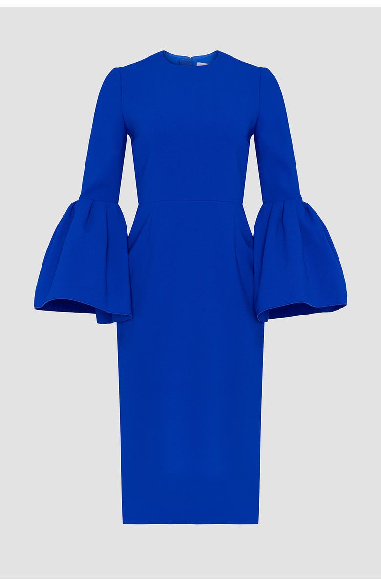 Roksanda Margot Round Neck Long Sleeve Midi Dress, Alternate, color, Iris