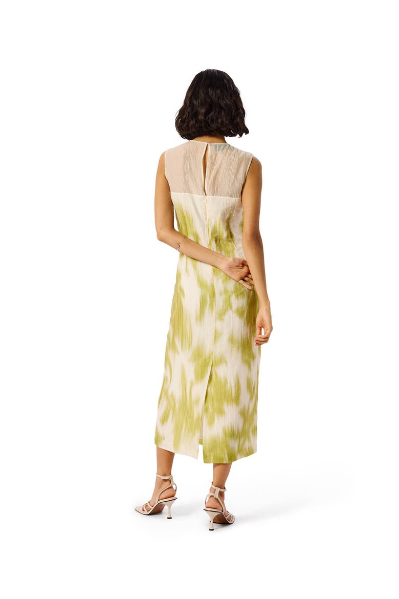 Sleeveless Round Neck Midi Dress, Alternate, color, Green/Multi