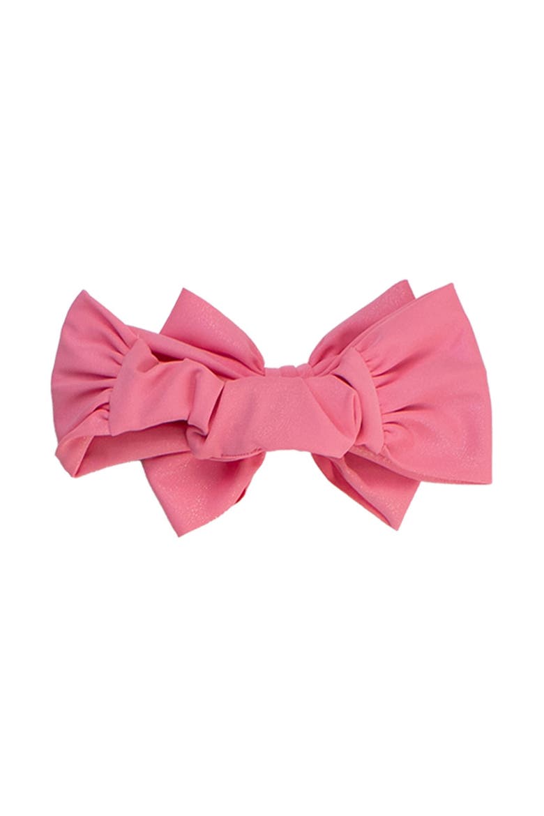 Girls UPF50+ Shimmer Swim Bow Headband, Alternate, color, Rose