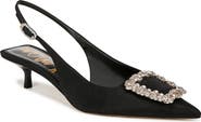 Sam Edelman Kaitlyn Slingback Pointed Toe Kitten Heel Pump