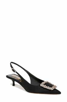 Sam Edelman Kaitlyn Slingback Pointed Toe Kitten Heel Pump