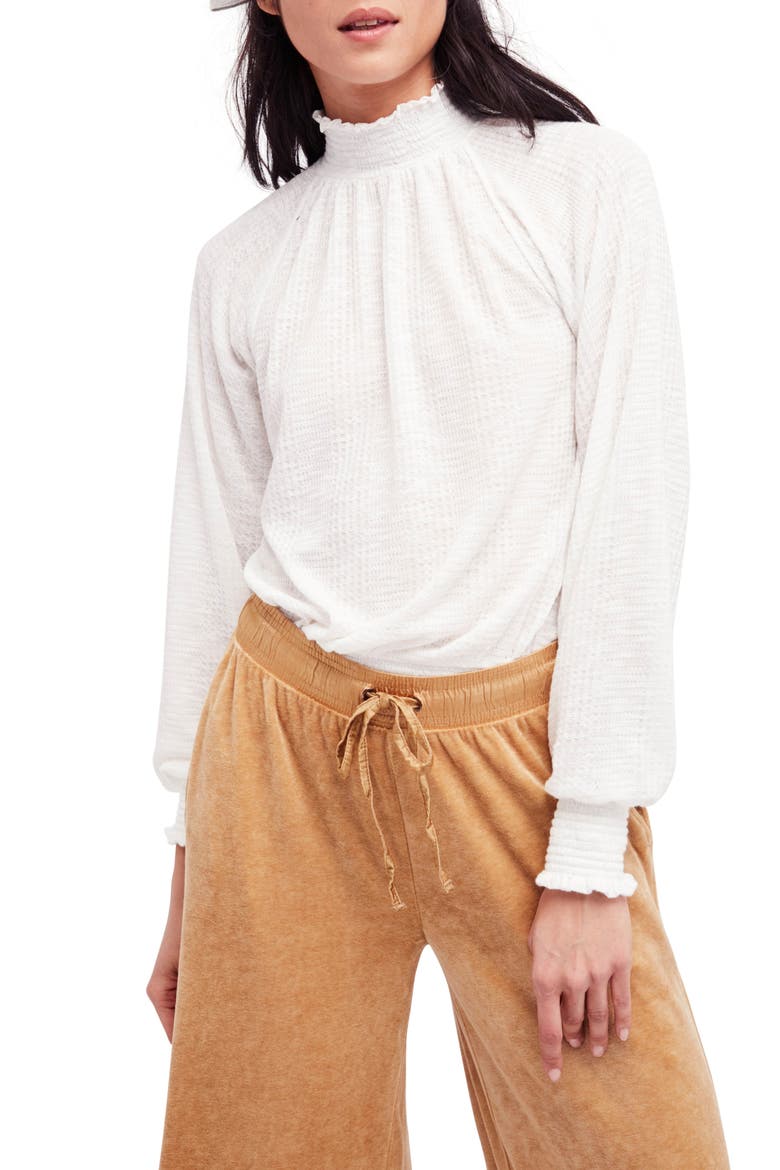 Boulevard Mock Neck Top, Main, color, IVORY