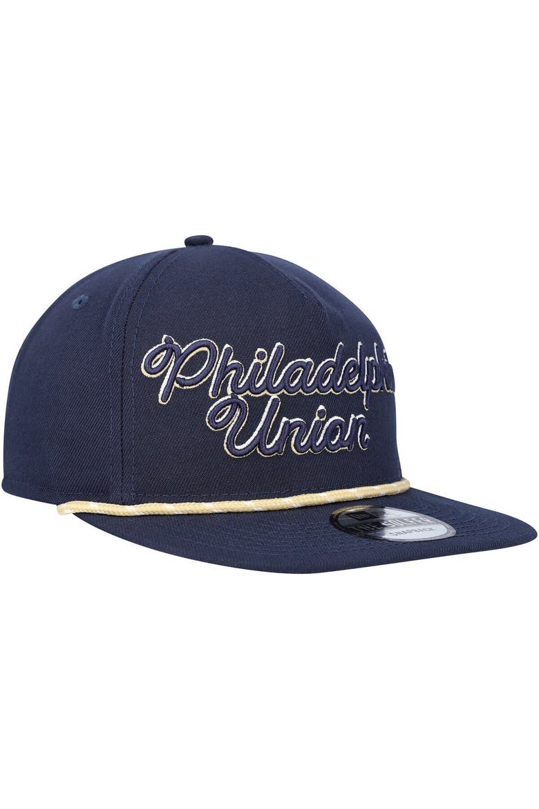 Men's New Era  Navy Philadelphia Union Script Golfer Adjustable Hat, Alternate, color, Navy