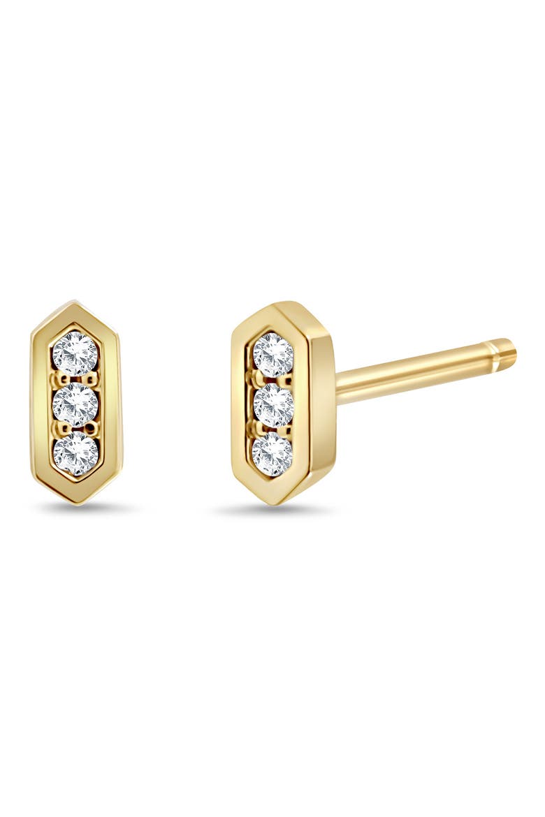 Icon 18K Yellow Gold Diamond Geometric Stud Earrings, Main, color, 18K YELLOW GOLD