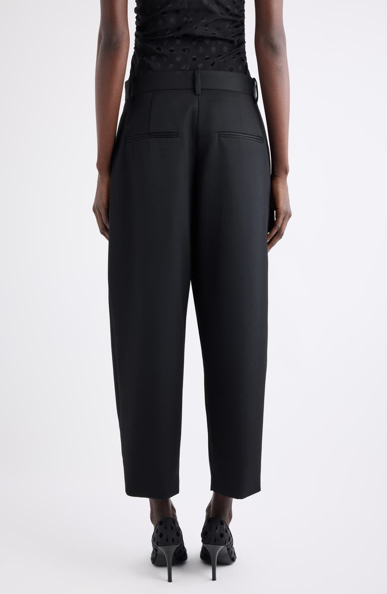 Isabel Marant Janice Pleated Tapered Wool Trousers, Alternate, color, Black