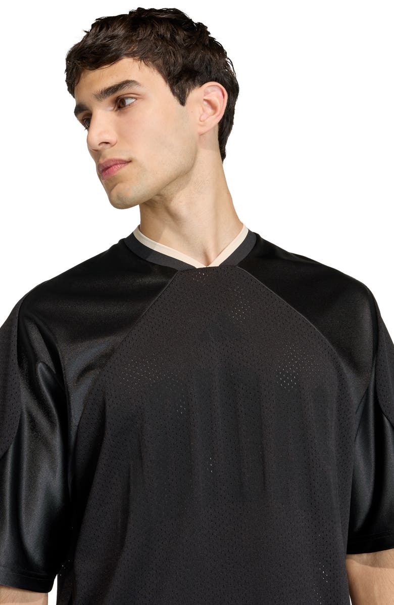 adidas Stadium Graphic Mesh T-Shirt, Alternate, color, Black/ Off White