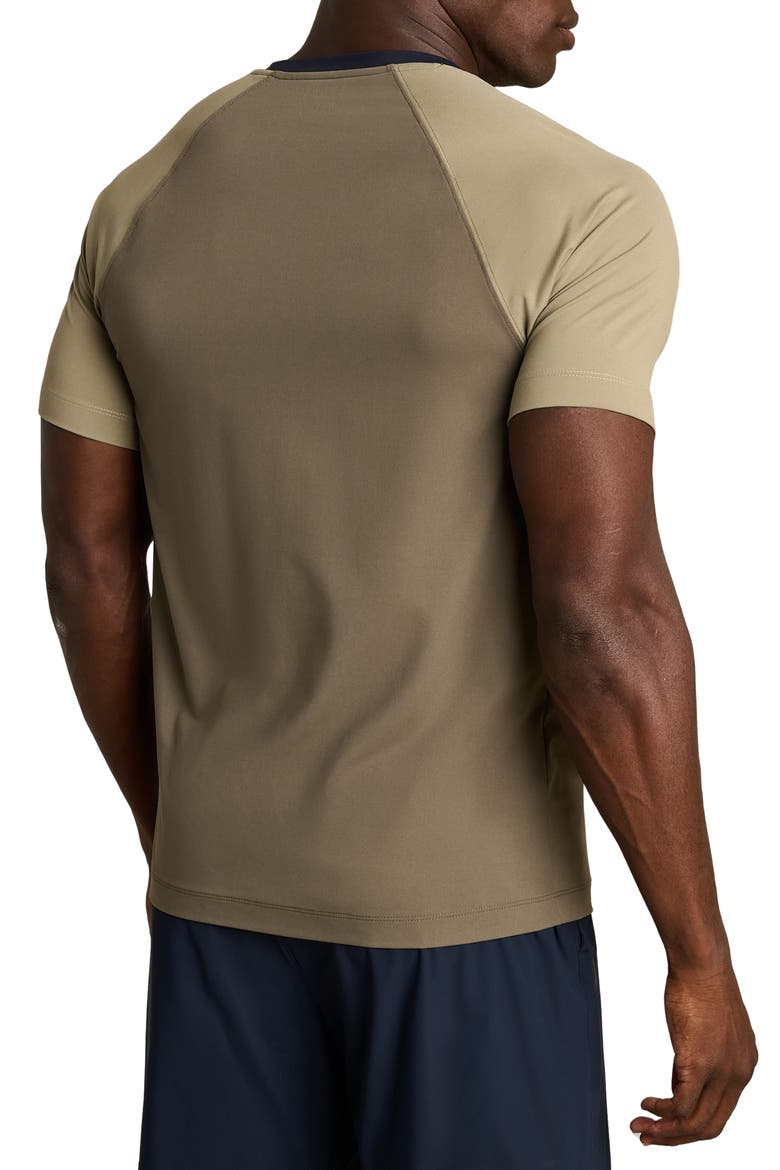 Reign Performance T-Shirt, Alternate, color, SMOKEY OLIVE COLOR BLOCK