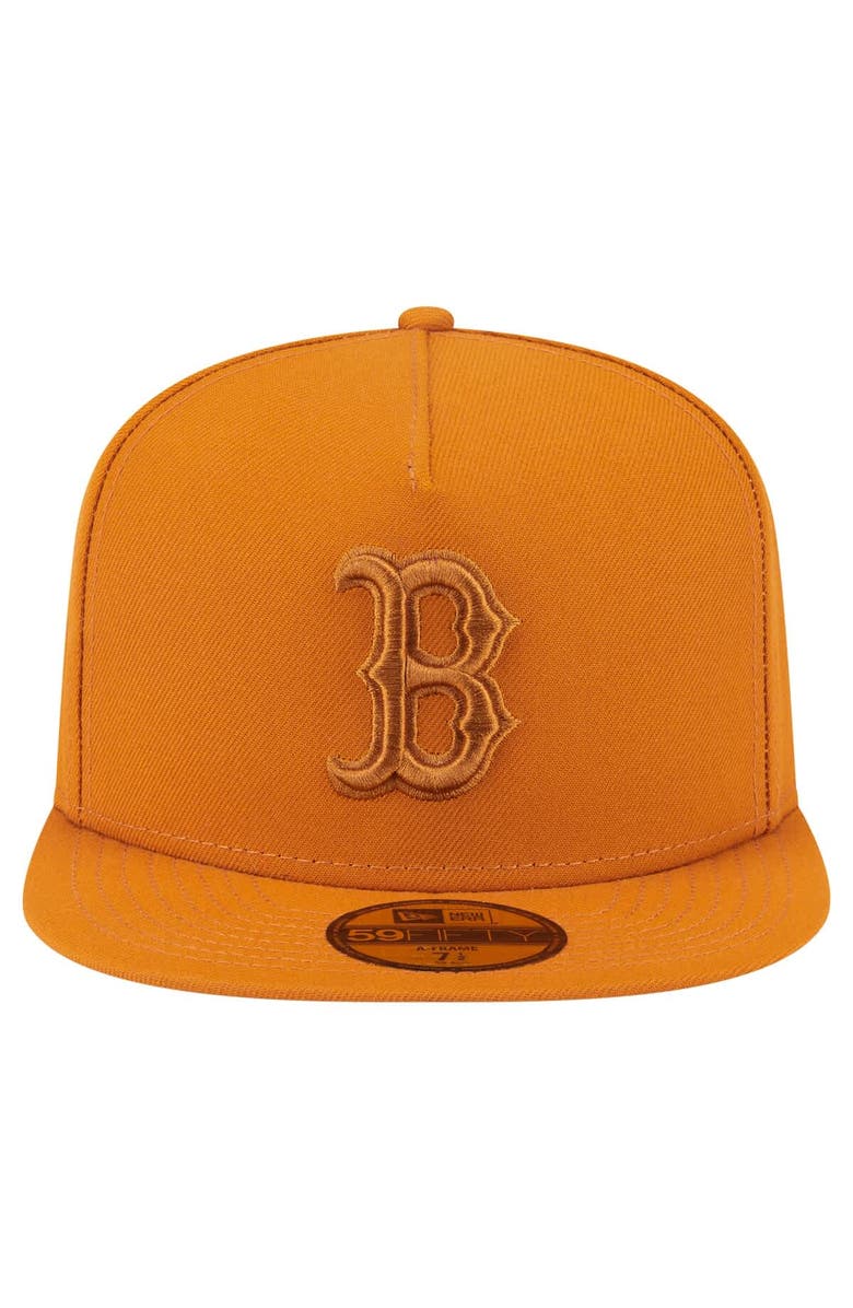 New Era Men's New Era Orange Boston Red Sox Color Pack A-Frame 59FIFTY Fitted Hat, Alternate, color, Orange