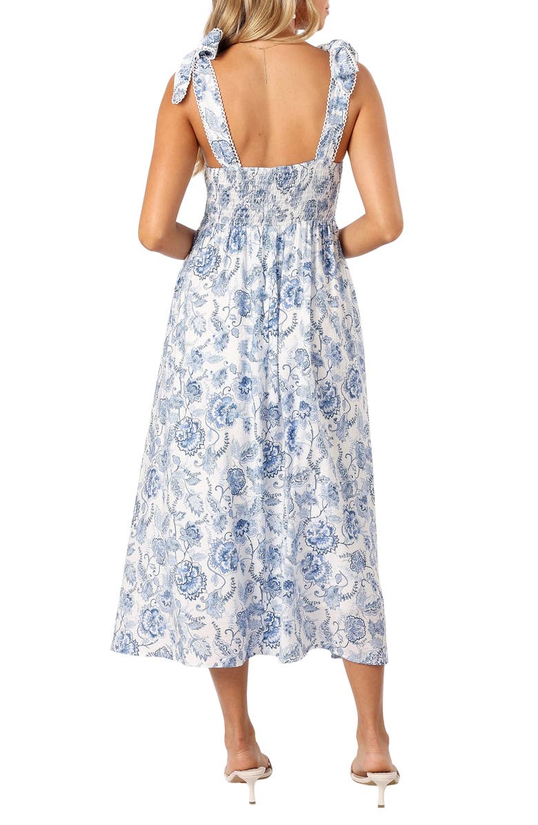 Petal & Pup Janie Midi Sundress, Alternate, color, Blue Floral