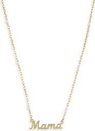 ARGENTO VIVO Enamel 'Mama' Pendant Necklace
