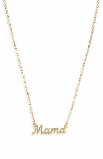 Enamel 'Mama' Pendant Necklace