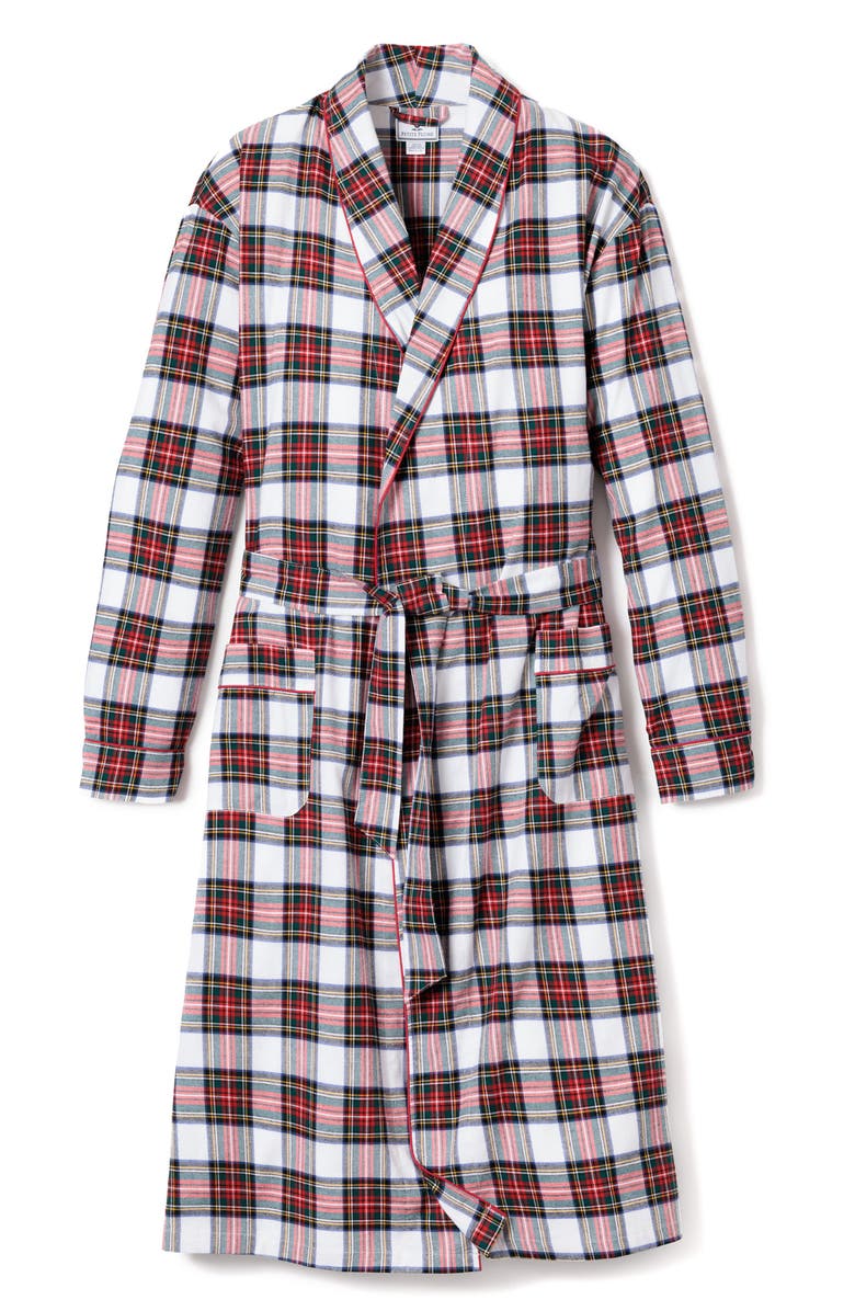 Petite Plume Balmoral Tartan Brushed Cotton Twill Robe, Alternate, color,