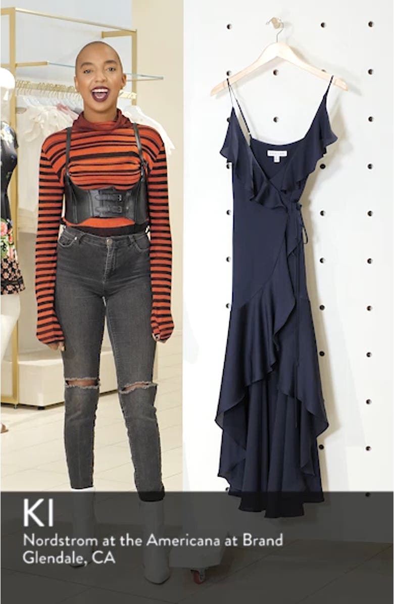 Luxe Ruffle Trim Wrap Gown, sales video thumbnail