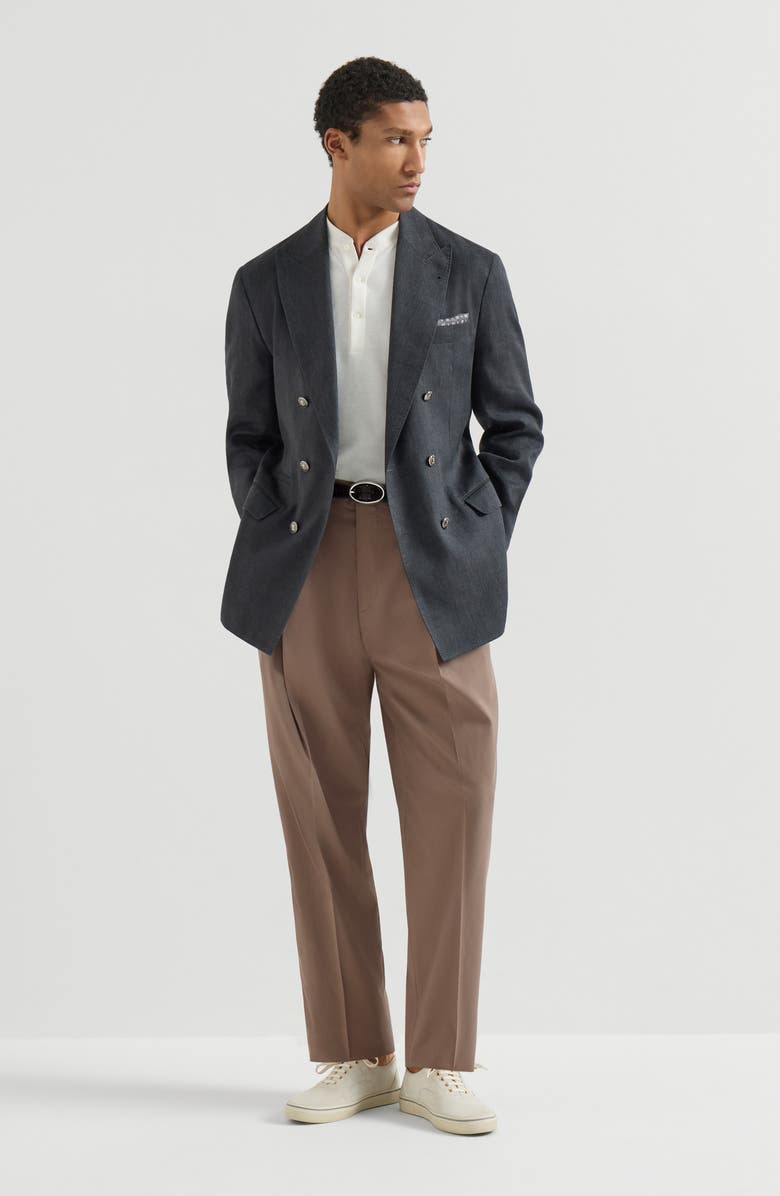 Brunello Cucinelli Cotton twill trousers, Alternate, color, Hazelnut