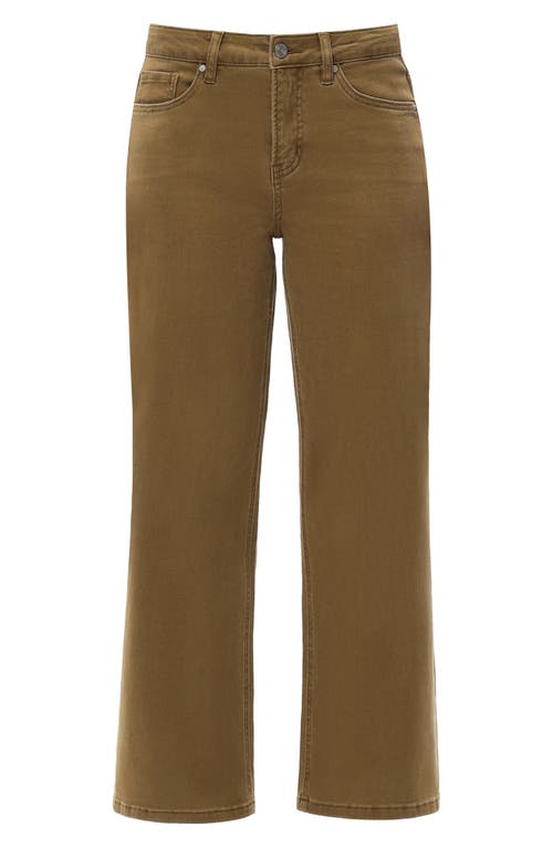 Bayeas Bella Crop Straight Leg Jeans In Brown