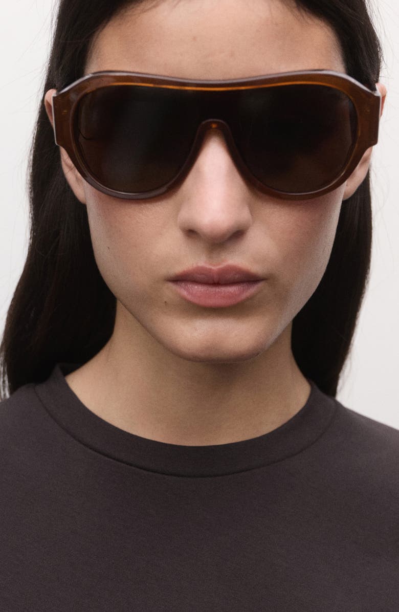 MANGO Asymmetric Fitted Cotton T-Shirt, Alternate, color, Wine