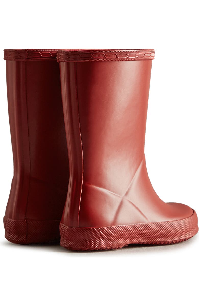 Hunter Kids' First Classic Rain Boot, Alternate, color, Military Red