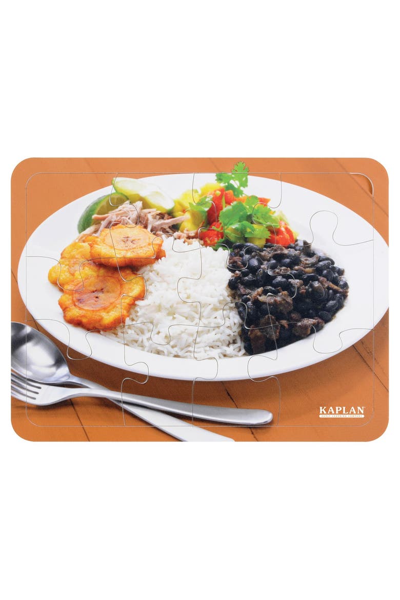 12-Piece Cultural Food Puzzles with Real Images - Set of 6, Alternate, color, Multicolor