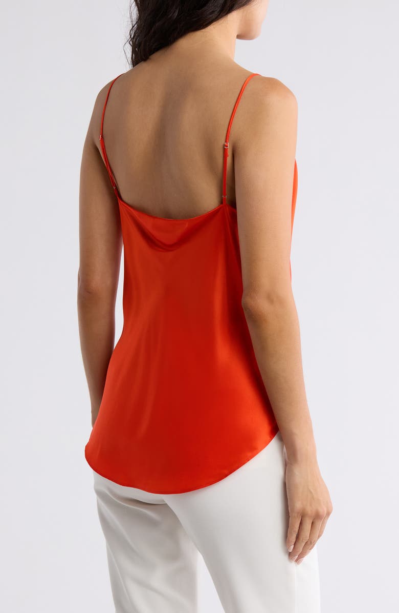 Cinq à Sept Marta Silk Camisole, Alternate, color, Deep Tangelo