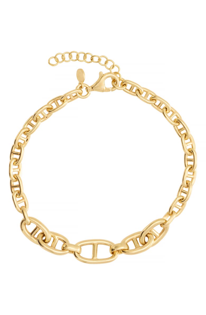 ATHRA LUXE Luxe Mariner Graduated Link Bracelet, Main, color, Gold