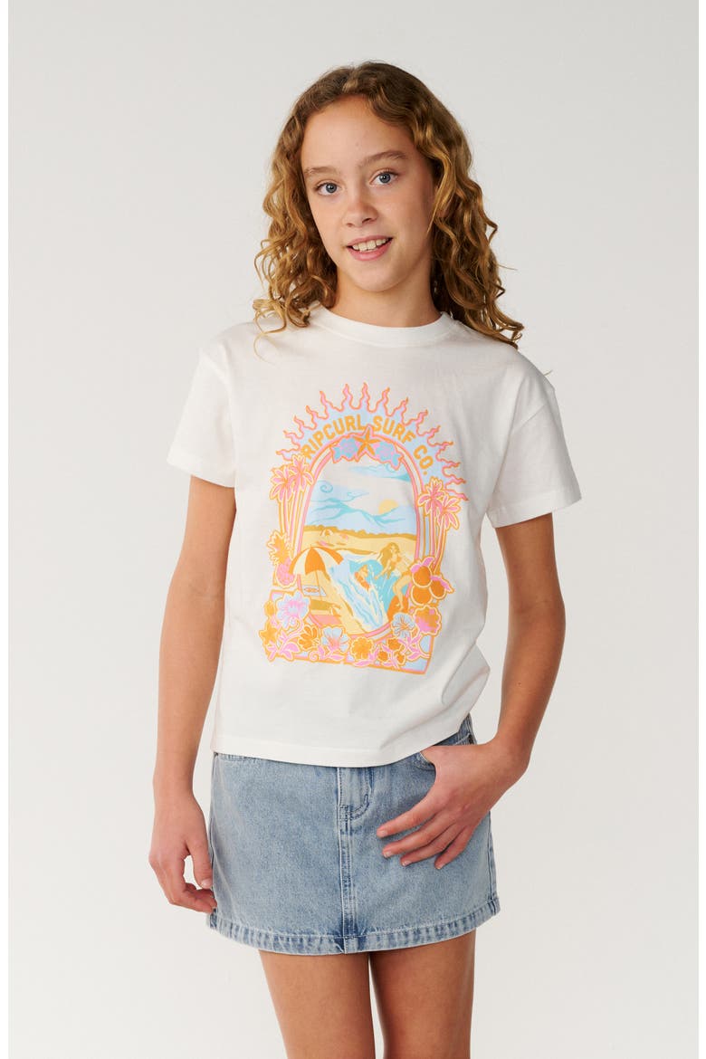 Kids' Costa Del Sol Graphic Cotton T-Shirt, Main, color, BONE