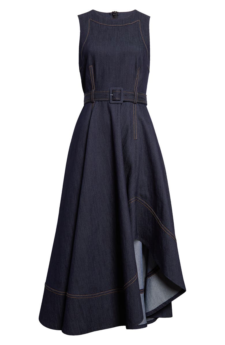 Cinq à Sept Zelda High-Low Sleeveless Denim Dress, Alternate, color, Indigo