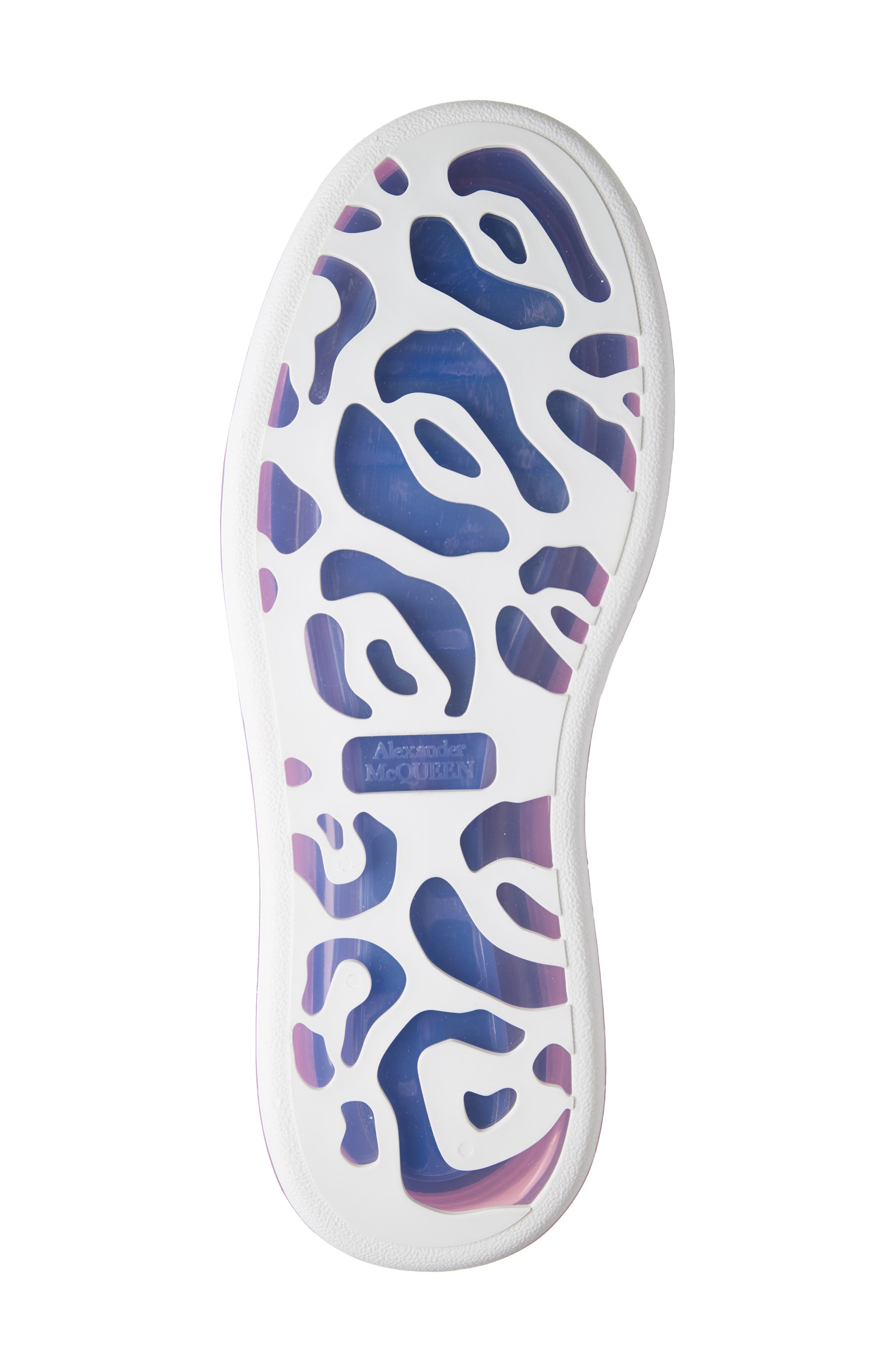 Oversized Clear Sole Sneaker, Alternate, color, WHITE/ BLUE/ PINK