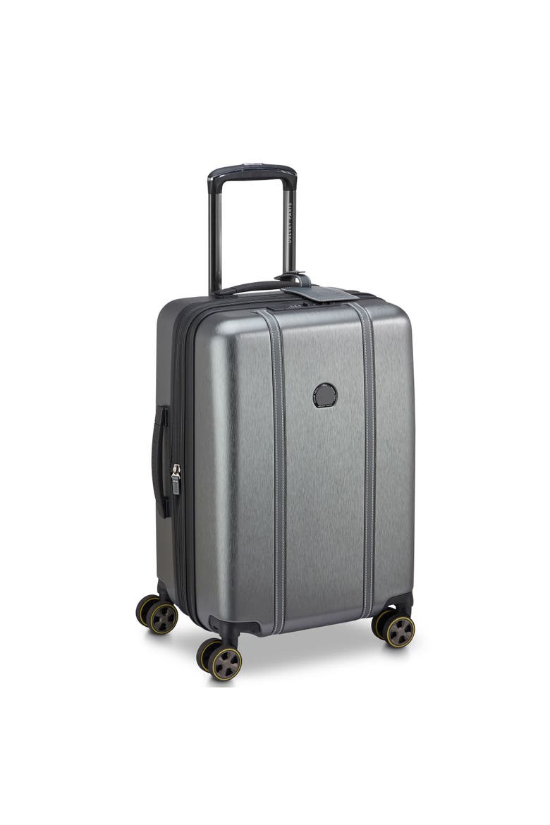 Cadence 2 Piece Set 14" Laptop Backpack & 20" Carry On Spinner Luggage, Alternate, color, Brushed Silver